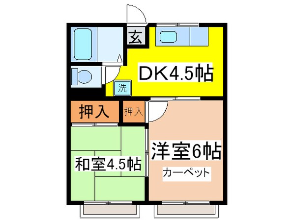 榎本ハイツの物件間取画像